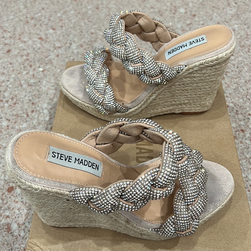 Steve Madden Uzo Espadrille Wedge Sandals Size 6